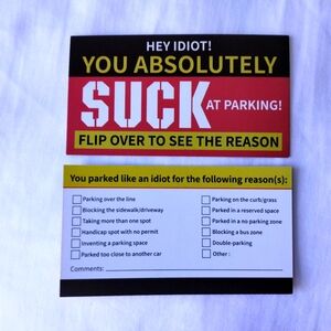 Parking "Tickets" Novelty Gift / Gag Gift
